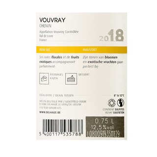 France - Frankrijk | Loire - Vouvray | Vouvray Wit | 1/2 Sec 