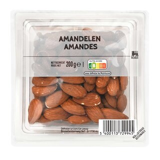 Delhaize | Amandelen | Natuurlijk 200 gr