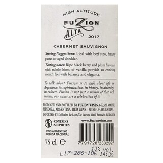 Argentine - Argentinië | Mendoza | Fuzion Alta Cabernet Sauvignon 