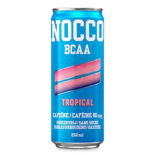 NOCCO | Boisson carbonaté|Tropical |caféine|vitamines|Canette 