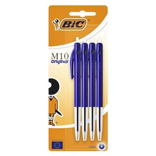 Bic | M10 clic | Stylos à bille | Bleu | Moyen 4 pc