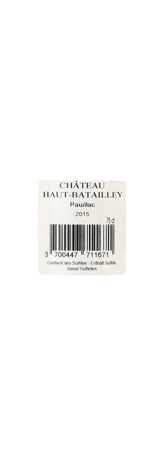 Chateau Haut-Batailley | Pauillac Grand Cru Classé | 2015 