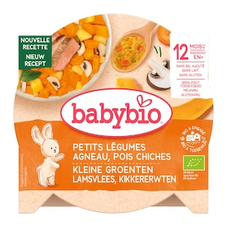 Babybio | Maaltijd | Groenten Lam | 12M | Bio 