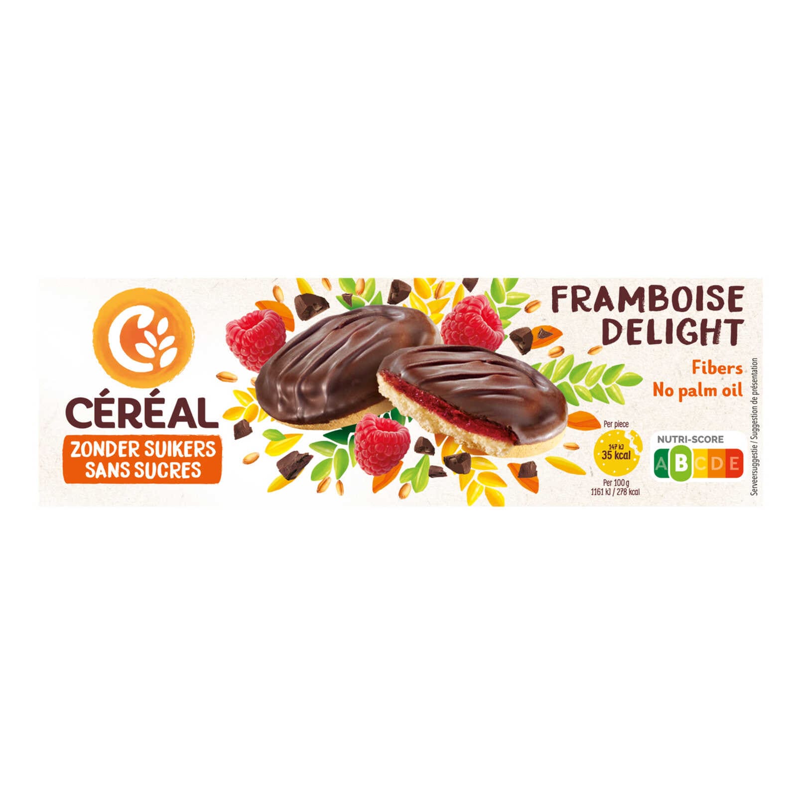 Céréal Koekjes | Framboos | Zonder suiker