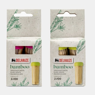 Delhaize | Cure-dents | Certifié | 2x100pc 2 x 100 pc