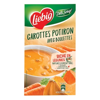 Liebig | DéliSoup' | Soupe | Carottes-Potiron-Boulettes 