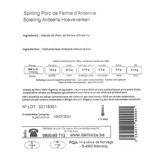 Delhaize | Spiering | Hoevevarken | Ardeens 