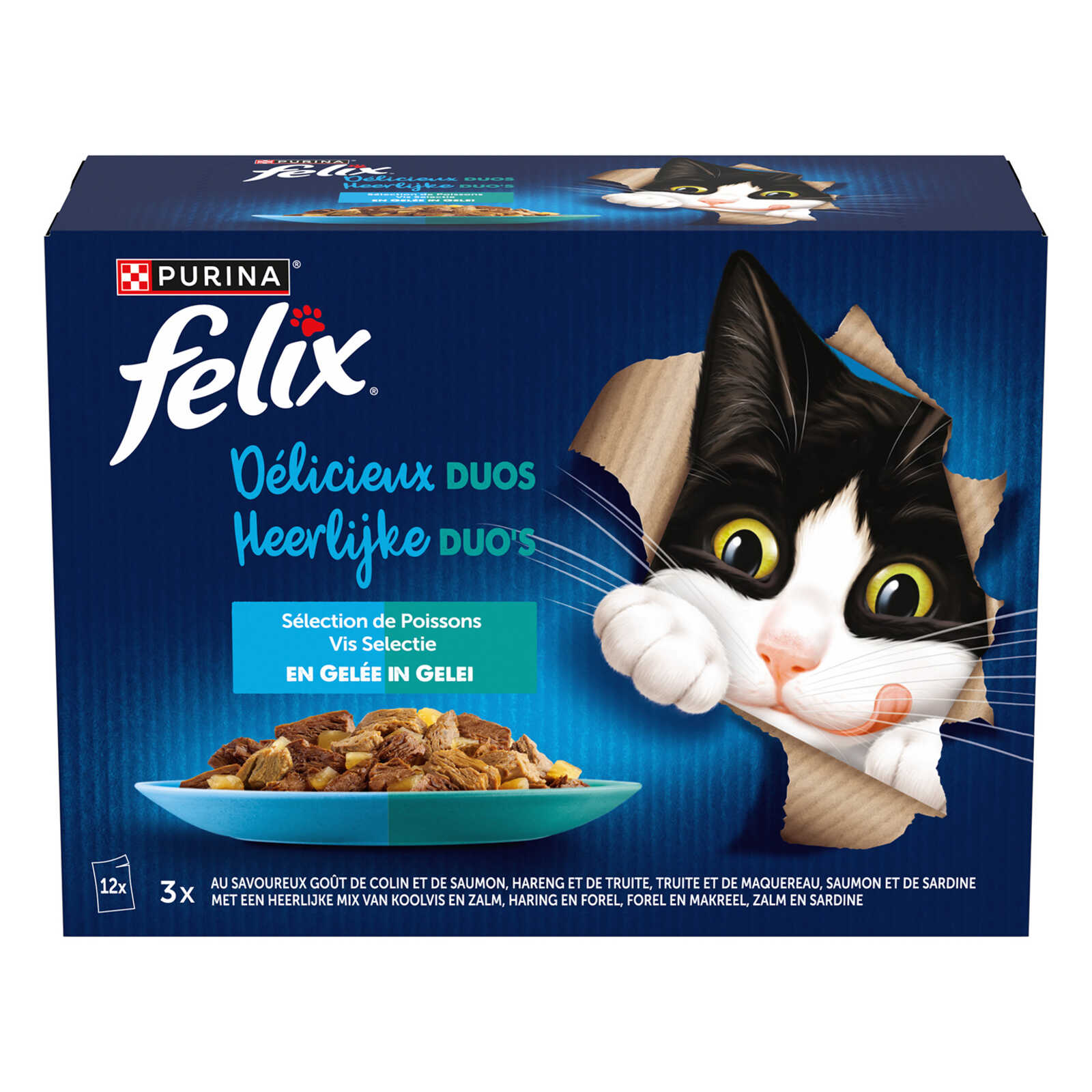 Felix Duos | Kattenvoeding | Adult | Gelei | Vis