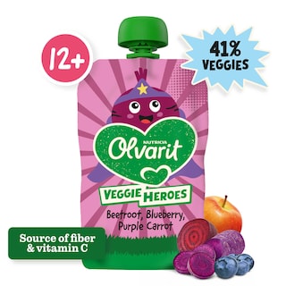 Olvarit | Knijpzakje | Biet Bosbes Wortel | 12M+ 