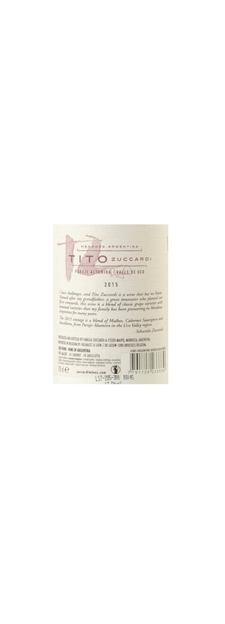 Argentine - Argentinië | Mendoza | Zuccardi Tito 15 75 cl