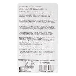 Delhaize | Gehaktbereiding | Varken-Kalf | Gekruid 