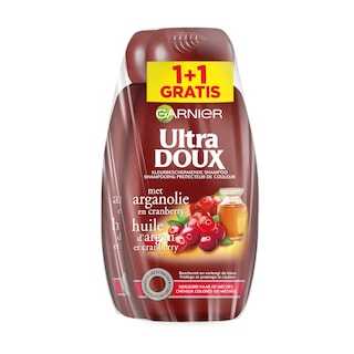 Ultra Doux | Shampooing | a l'Huile d'Argan | Cranberry | 2x300ml | Promopack 1+1 