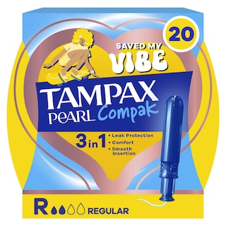 Tampax | Compak | Tampons | Regulier | Avec Applicateur 20 pc