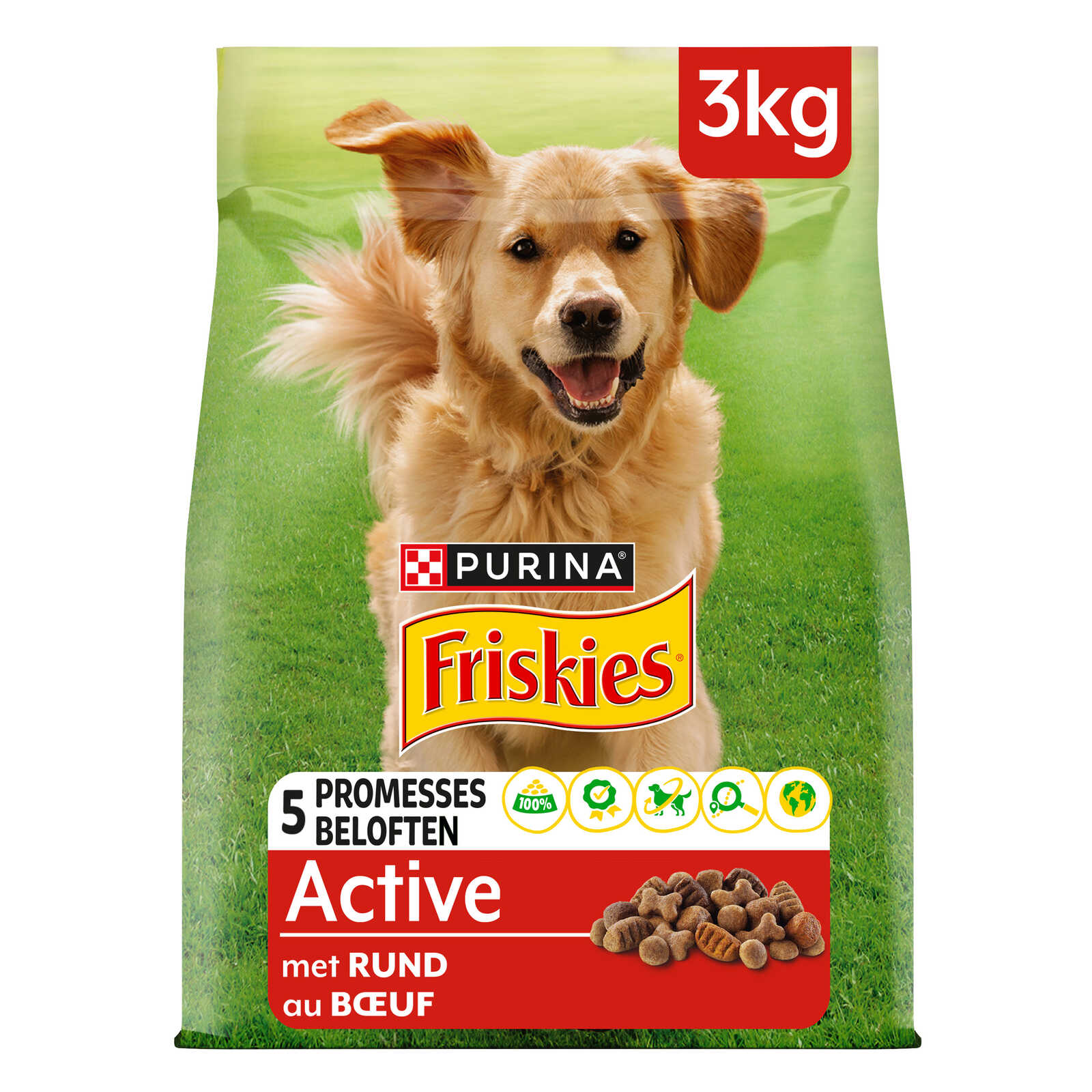 Friskies Hondenvoeding | Adult | Brokjes | Boeuf