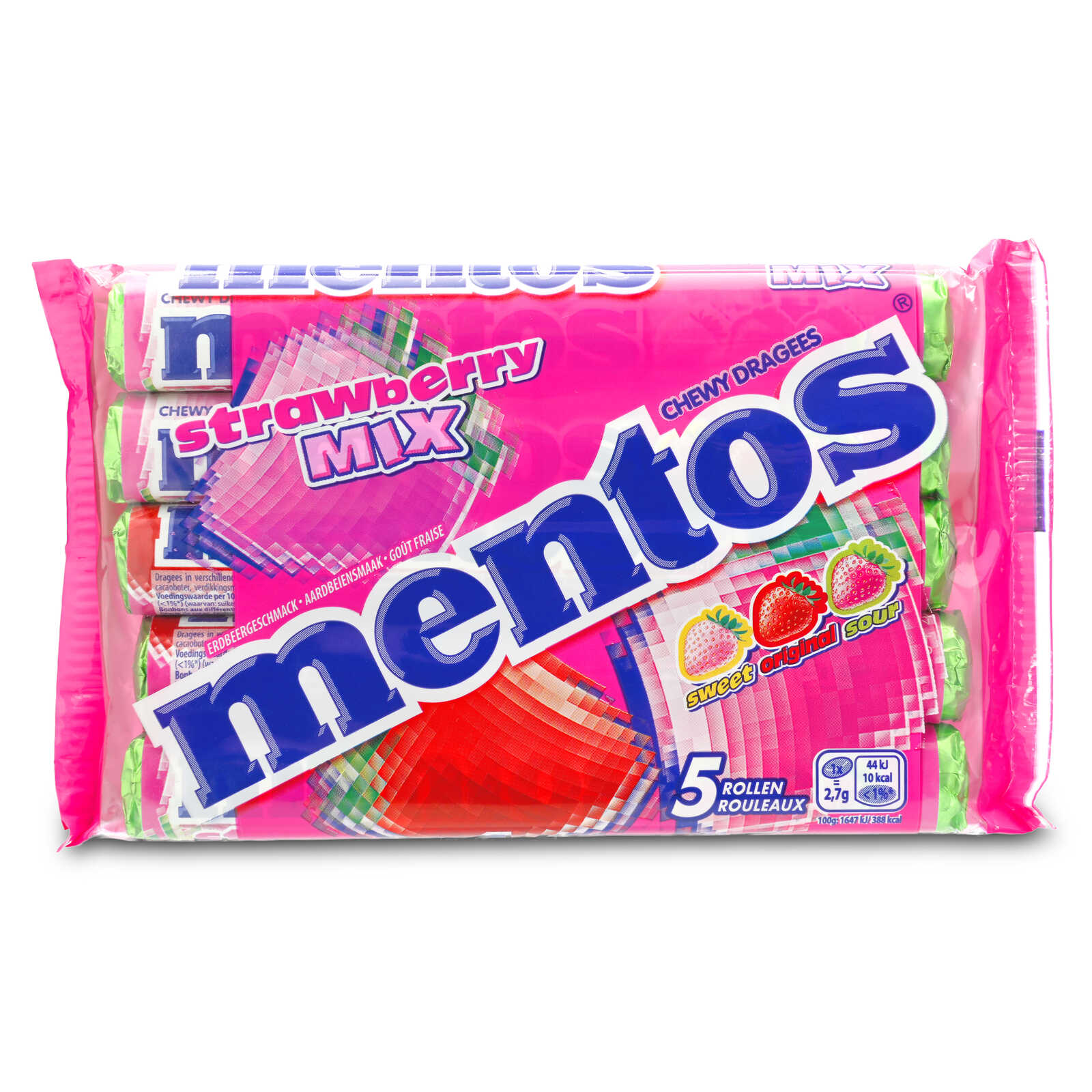 Mentos Snoepjes | Strawberry Mix | 5-pack
