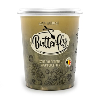 Butterfly | soep | Kervel | Balletjes 