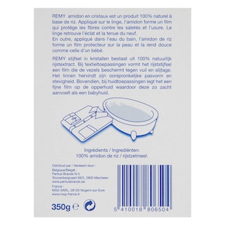 Remy | Amidon | Riz | Cristaux | Lavage 