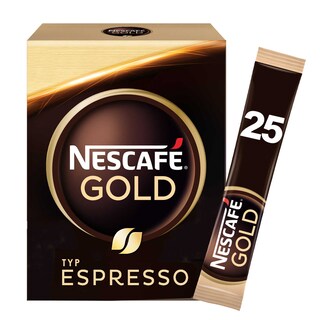 Nescafé | Gold | Café Espresso | Café soluble | 25 sticks 25 x 1,8 gr