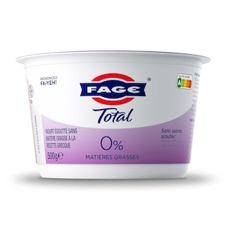 Fage | Total | Yaourt grec authentique | nature | 0% m.g. 