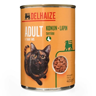 Delhaize | Aliment chat | Terrine | Lapin 