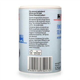 Delhaize | Sel marin | Fin | Iodé 125 gr
