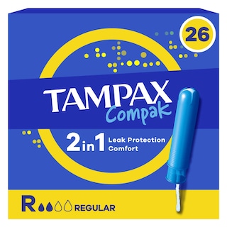 Tampax | Compak | Tampons | Regular | Met Huls 