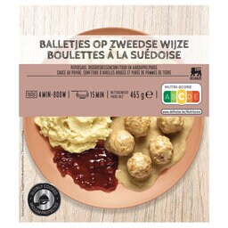 Delhaize | Boulettes | Suédoises | Sauce poivre-crème 465 gr