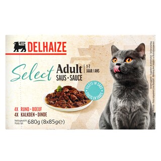 Delhaize | Kattevoeding | Saus | Rund & kalkoen 