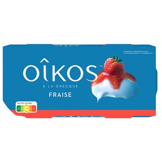 Oikos | Yaourt | Fraise | Entier | À la grecque 