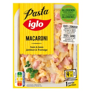 Iglo | Pasta Meals | Macaroni | Jambon-fromage 