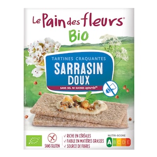 Le pain des fleurs | Cracker | Boekweit zonder zout&suiker | Bio 150 gr