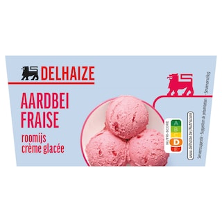 Delhaize | Roomijs | Aardbei 
