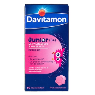 Davitamon | Junior Multivitamine | Framboos 