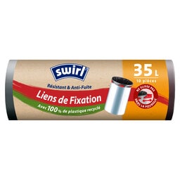 Swirl | Sacs poubelle | Lien Fixation | 10st | 35L 