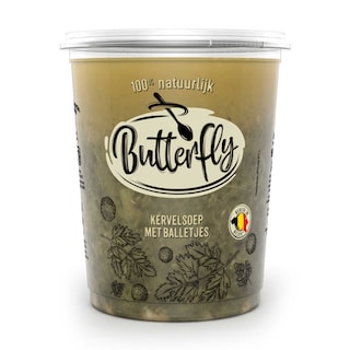Butterfly | soep | Kervel | Balletjes 
