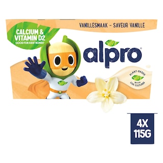 Alpro | Plantaardig alternatief yoghurt | Vanille 4 x 115 gr