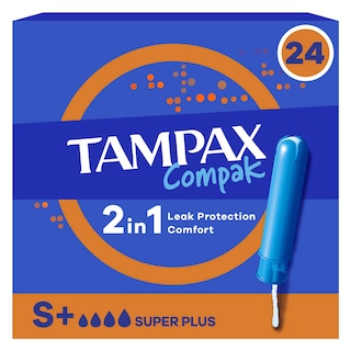 Tampax | Compak | Tampons | Super+ | Met Huls 