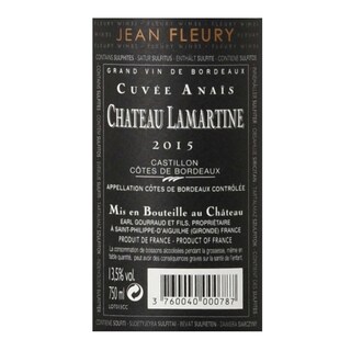 France - Frankrijk | Bordeaux - Castillon Cte Bord | Château Lamartine J.F. Cuvée Anaïs 2015 