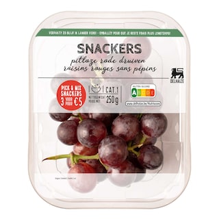 Delhaize | Druif | Rood | Pitloos 250 gr