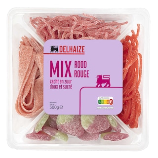 Delhaize | Snoepjes | Mix | Rood 500 gr