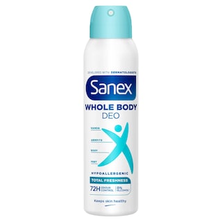 Sanex | Whole Body | Deodorant spray pour le corps | Fraicheur 15 cl