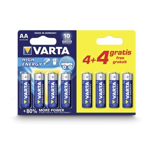 Varta | Piles | High Energy | AA | 4+4 gratuit 