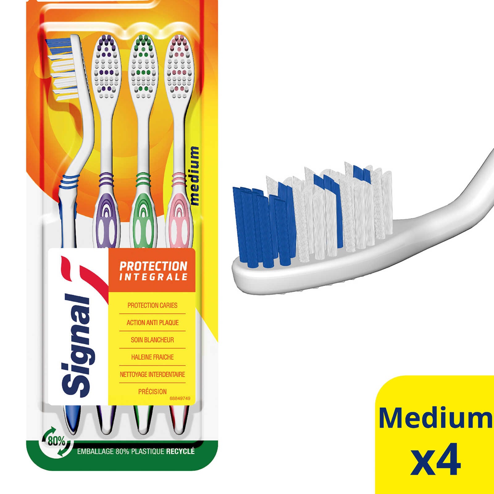 Signal Tandenborstel  | Medium | 4 pack