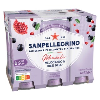 San Pellegrino | Momenti | Granaatappel en zwarte bes 6 x 33 cl