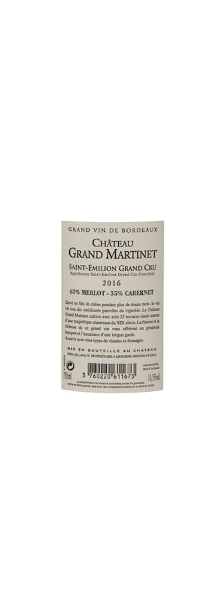 France - Frankrijk | Bordeaux - St-Emilion | Château Grand Martinet 16 75 cl