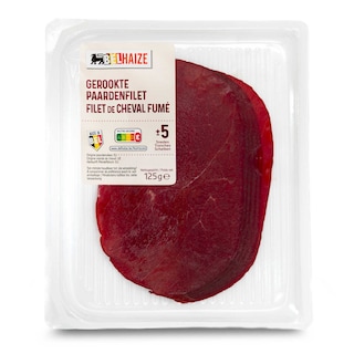 Delhaize | gerookte paardenfilet 125 gr
