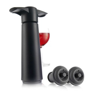 Vacu Vin | Pompe noire + 2 Bouchons 