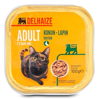 Delhaize | Aliment chat | Terrine | Lapin 