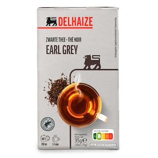 Delhaize | Thee | Zwart | Earl Grey | Zakjes 