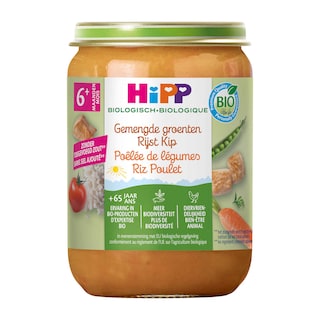 Hipp | Maaltijd | Groenten Kip Rijst | 6M | Bio 